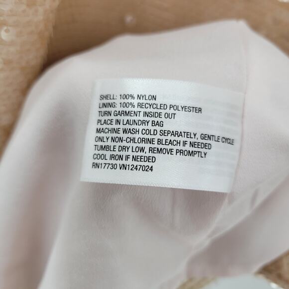 A New Day Womens Sequin Tank Top Medium Cream Sleeveless V Neck Holiday Party - Picture 12 of 12